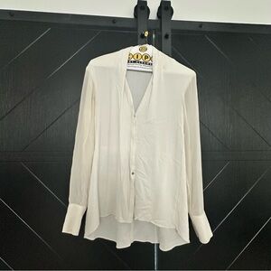 Helmut Lang Cream Button Down Shirt